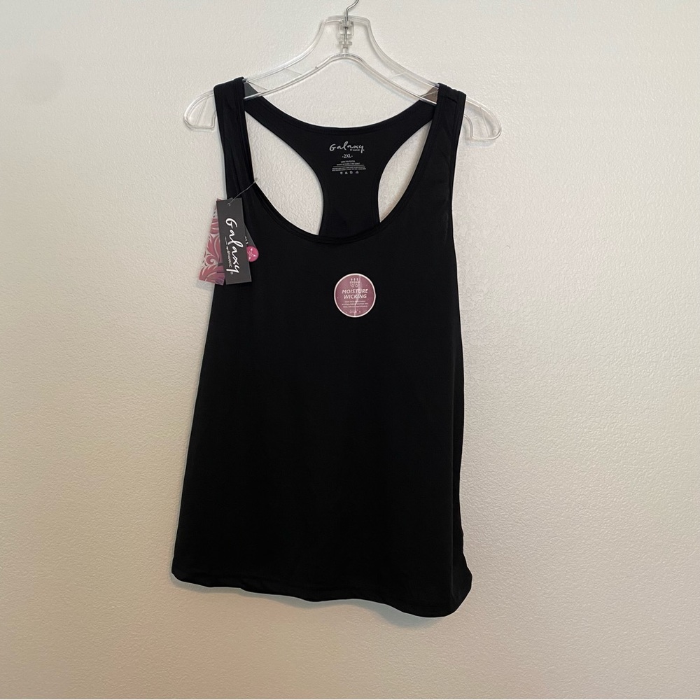 Galaxy By Harvic Black Racerback Tank Top 2XL NWT